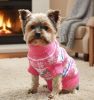 Combed Cotton Snowflake and Hearts Dog Sweater