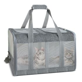 Small Pet Carrier,Bunny Carrier for Travel Camping Outdoor, Breathable Pet Portable Hand Bag for Hamster Rabbit Guinea (Color: Grey)