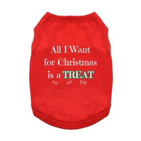 All I Want For Christmas Dog Shirt (Color: Red, size: large)