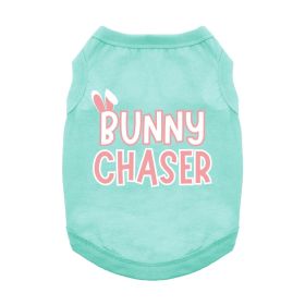 Bunny Chaser Dog Shirt (Color: Teal, size: 2X-Large)