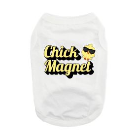 Chick Magnet Dog Shirt (Color: White, size: X-Large)