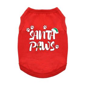Santa Paws Dog Shirt (Color: Red, size: X-Large)