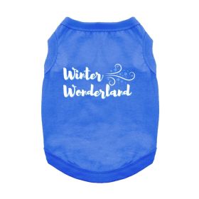 Winter Wonderland Dog Shirt (Color: Blue, size: X-Small)