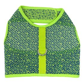 Active Mesh Dog Harness with Leash (Color: Neon Green & Blue, size: medium)