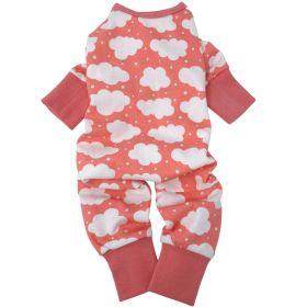 CuddlePup Dog Pajamas Fluffy Clouds (Color: Coral, size: medium)