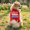 Red White and Cute Dog Shirt