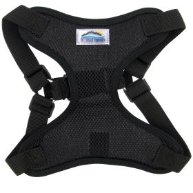Wrap and Snap Choke Free Dog Harness by Doggie Design (Color: Black, size: X-Small)